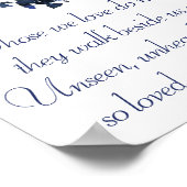 wilde bloei | Klassiek blauw Boheems herdenkingsge Poster (Hoek)