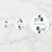 wilde bloei | Klassieke Blauwe Boheemse Tuin Bruil Confetti (Achterkanten)