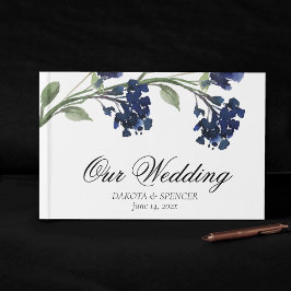 wilde bloei | Klassieke Blauwe Boheemse Tuinbloeme Gastenboek