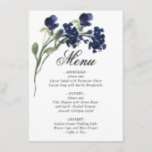 wilde bloei | Klassieke Blauwe Boheemse Tuinbloeme Menu (Voorkant)