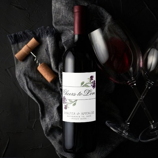 wilde bloei | Paarse Bohemian juicht om lief te he Wijn Etiket