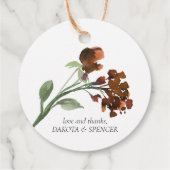 wilde bloei | Terracotta Boheemse liefde en Bedank Bedankjes Labels (Achterkant)