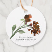 wilde bloei | Terracotta Boheemse liefde en Bedank Bedankjes Labels (Voorkant)