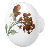 wilde bloei | Terracotta Oranje Boheemse Bloem Keramische Knop (Rechts)