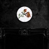 wilde bloei | Terracotta Oranje Boheemse bloemen Ronde Klok