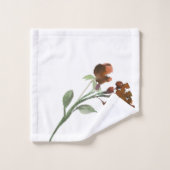 wilde bloei | Terracotta Sinaasappel Boheems Custo Bad Handdoek (Wasdoekje)