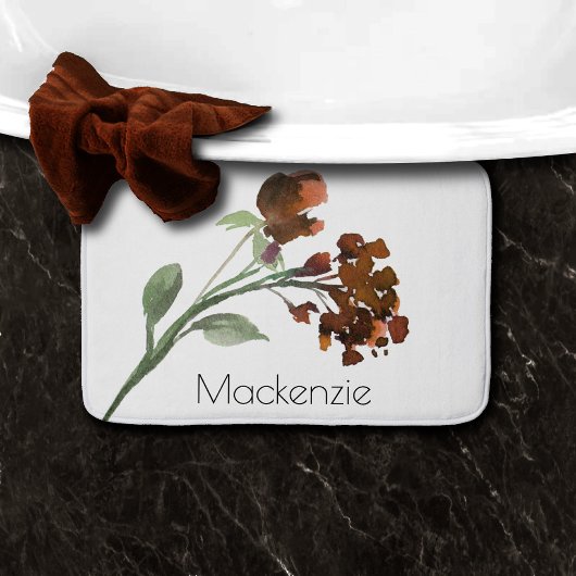 wilde bloei | Terracotta Sinaasappel Boheems Custo Badmat