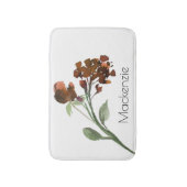 wilde bloei | Terracotta Sinaasappel Boheems Custo Badmat (Voorkant Verticaal)