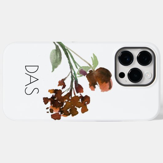 wilde bloei | Terracotta Sinaasappel Boheems Custo Case-Mate iPhone Case (Achterkant (horizontaal))