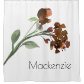 wilde bloei | Terracotta Sinaasappel Boheems Custo Douchegordijn (Voorkant)