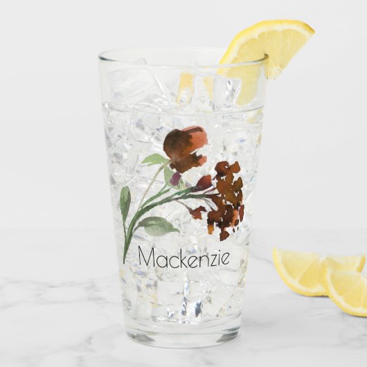 wilde bloei | Terracotta Sinaasappel Boheems Custo Glas (Achterkant ijs)