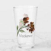 wilde bloei | Terracotta Sinaasappel Boheems Custo Glas (Voorkant)