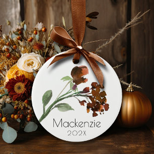 wilde bloei   Terracotta Sinaasappel Boheems Custo Glas Ornament