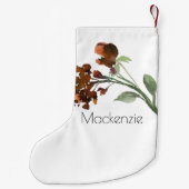 wilde bloei | Terracotta Sinaasappel Boheems Custo Kleine Kerstsok (Achterkant)