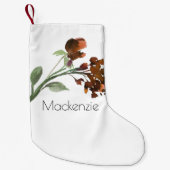 wilde bloei | Terracotta Sinaasappel Boheems Custo Kleine Kerstsok (Voorkant)