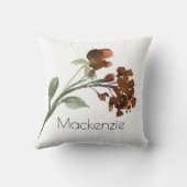 wilde bloei | Terracotta Sinaasappel Boheems Custo Kussen (Achterkant)