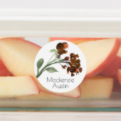 wilde bloei | Terracotta Sinaasappel Boheems Custo Labels (Aangebracht)