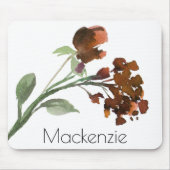 wilde bloei | Terracotta Sinaasappel Boheems Custo Muismat (Voorkant)