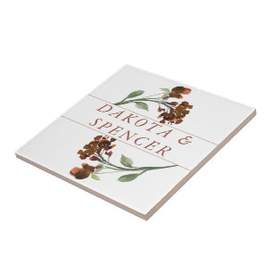 wilde bloei   Terracotta Sinaasappel Boheems Custo Tegeltje