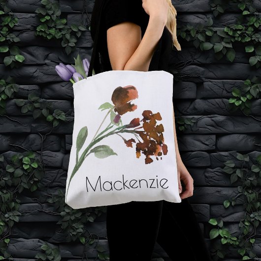 wilde bloei | Terracotta Sinaasappel Boheems Custo Tote Bag