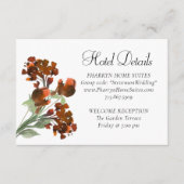 wilde bloei | Terracotta Sinaasappel Boheems Detai Informatiekaartje (Voorkant)