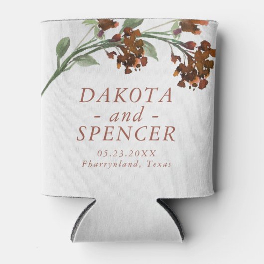 wilde bloei | Terracotta Sinaasappel Flower Save t Blikjeskoeler (Voorkant)