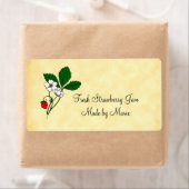 Wilde bloeiende aardbei Aangepast verzendlabel (Insitu)