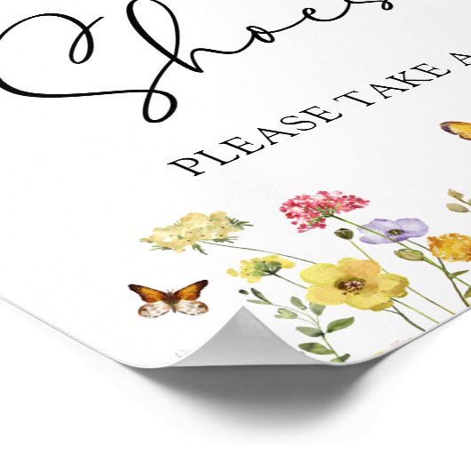 Wilde bloeiende dansschoenen Neem een paarse bruil Poster (Hoek)