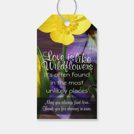 Wilde bloeiende Labels Cadeaulabel (Achterkant)