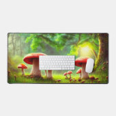 Wilde bloeiende paddenstoelen bureaumat (Keyboard & Muis)
