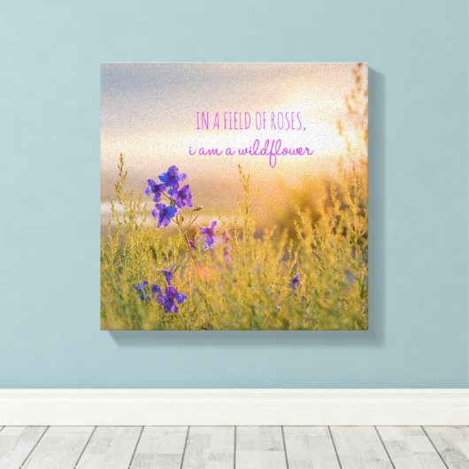 Wilde bloem 12 x 12 inch, 1,5 inch, Single Canvas Afdruk (Insitu (Houten vloer))