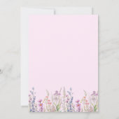 Wilde bloem 1e verjaardag roze paarse meisje kaart (Achterkant)