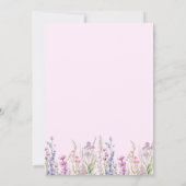 Wilde bloem 1e verjaardag roze paarse meisje kaart (Achterkant)