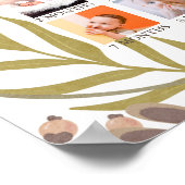 Wilde bloem 1st Birthday Milestone Foto 12 maanden Poster (Hoek)