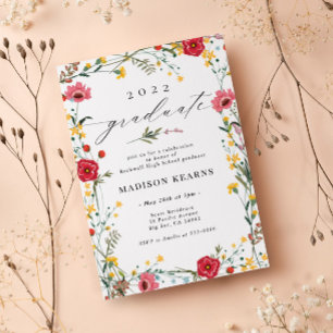 Wilde bloem 2023 Afstuderen Uitnodiging