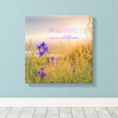 Wilde bloem 30 cm x 30 cm, 3,8 cm, Enkel Canvas Afdruk (Insitu (Houten vloer))