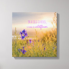 Wilde bloem 30 cm x 30 cm, 3,8 cm, Enkel Canvas Afdruk