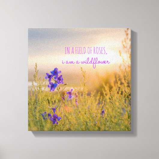 Wilde bloem 30 cm x 30 cm, 3,8 cm, Enkel Canvas Afdruk (Voorkant)