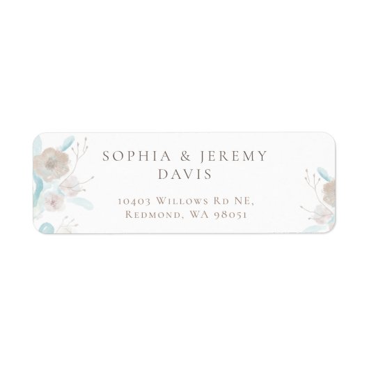 Wilde bloem 30 Terugkeeradreslabel per blad Etiket (Voorkant)