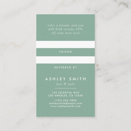 Wilde bloem aanbevelingskaartje (Achterkant)