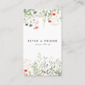 Wilde bloem aanbevelingskaartje (Voorkant)