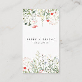 Wilde bloem aanbevelingskaartje