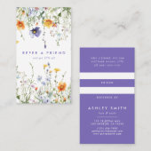 Wilde bloem aanbevelingskaartje (Voorkant / Achterkant)