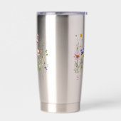 Wilde bloem aangepaste naam geïsoleerde drinkbeker (Links)
