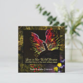 Wilde bloem Abstracte trilling Kaart (Staand voorkant)