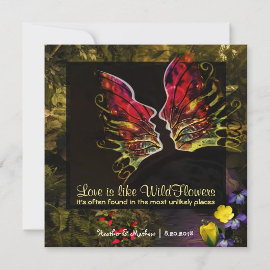 Wilde bloem Abstracte trilling Kaart (Voorkant)