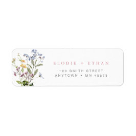 Wilde bloem adreslabel bloem boho bloemen etiket