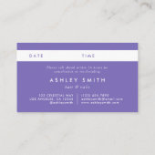 Wilde bloem afsprakenkaartje (Achterkant)