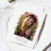 Wilde bloem afstudeerfeest Fotocollage Kaart