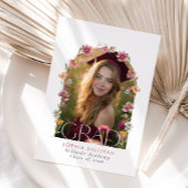 Wilde bloem afstudeerfeest Fotocollage Kaart